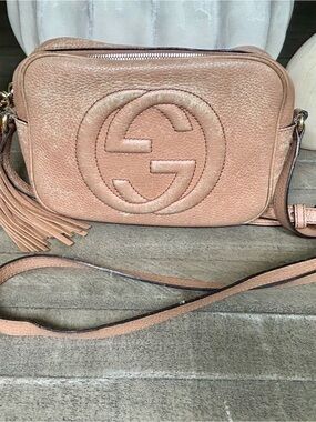 Gucci Peach-Tone Soho Disco Crossbody with Tassel